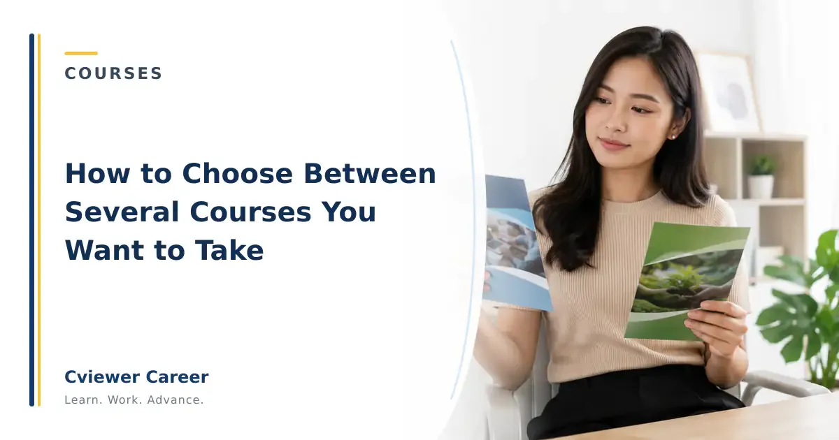How to Choose Between Several Courses You Want to Take